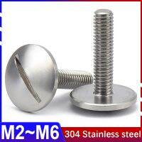 304 Stainless Steel One word Slot Extra Large Flat Head Slotted Screw GB947 Screw Flat Round Head Bolt M2.5 M2 M3 M4 M5 M6