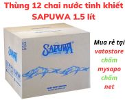 Thùng 12 chai nước tinh khiết SAPUWA 1500ml Lốc 6 chai nước tinh khiết