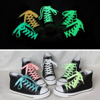 1คู่Luminous Shoelacesแบนรองเท้าผ้าใบผ้าใบรองเท้าLaces Glow In The Darkสีเรืองแสงเชือกผูกรองเท้า60ซม./80/100/120/140ซม.-Chuieri