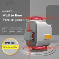 16/12 Lines 4D Hand Wave Sensor Function Laser Level Vertical And Horizontal Line Cross Powerful Red Light Beam Laser Level