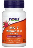 MK-7 Vitamin K-2, Now Foods,100 mcg. บรรจุ 60 Veg Capsules