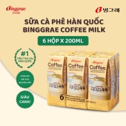 Lốc 6 Hộp Sữa Coffee Binggrae Hàn Quốc - Lốc 6 Hộp