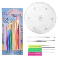 15 Pcs Cookie Decorating Kit Supplies,Cookie Turntable,Cookie Brushes,Scriber Needles for Kitchen Baking Tools