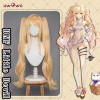 UWOWO นักสู้ดันเจี้ยน,DNF Fanart: Batalha Mago คอสเพลย์ Peruca Pouco Diabo Loli Bonito Cosplay Cabelo