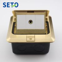 SeTo Pop-up Type Floor Socket Single Port 6.35mm Microphone Connector Socket Wall Plate Keystone Floor Receptacle