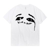 Deftones Eye T Shirt for Men Its All An Illusion Print T-shirts Vintage Harajuku White Short Sleeve T-shirt Y2k Clothes XS-4XL-5XL-6XL