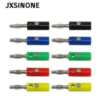 Jxsinone P3003 10ชิ้นอะแดปเตอร์หัวเชื่อมปลั๊ก4มม. กล้วยสำหรับลำโพงวิทยุ5สี