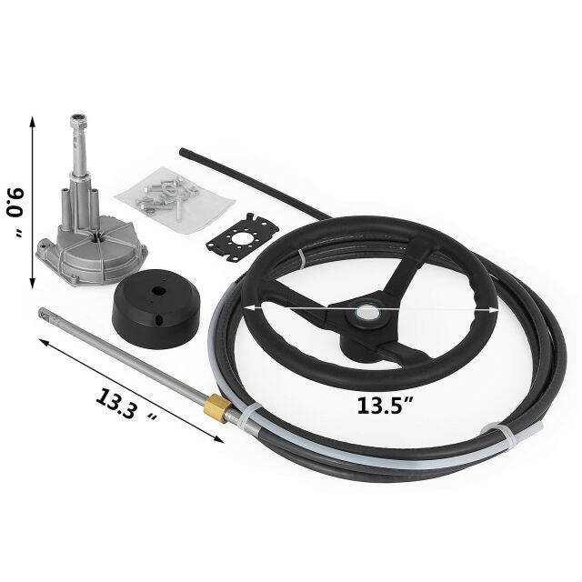 VEVOR Outboard Cable Marine Steering Kit 8 to 17 Inch Steering Cable ...