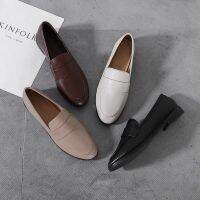 ☎  Woman Shoes Round Toe Slip-on British All-Match Female Footwear Loafers With Fur Sneaker Oxfords New S