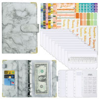 Notebook Financial Hand Cash Planner Marble Money Budget Leather Binder PU