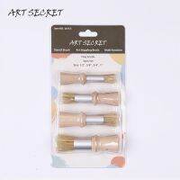 ✥□ Artsecret Sikat Stensil Stippling Multi Fungsi dengan Babi Bulu Beech Pegangan Kayu 2815S