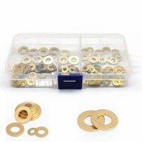 【CW】 130Pcs/set Copper Washer Brass Flat Gasket M2 M2.5 M3 M4 M5 M6 Assortment Kit