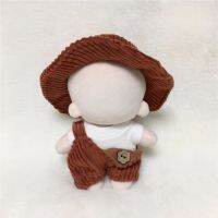 Hand-made 10cm fat body can be used brown corduroy hat set cotton doll suitable for doll clothes without dolls