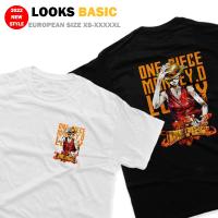 One Piece Luffy PowerCotton XS-5XL UNISEX Ready Stock Cartoon Animate Character T-shirt Women Men Baju Murah Street Tee