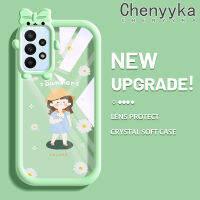 Chenyyka เคสปลอกสำหรับ Samsung A23 A23 5G M23 5G F23 5G A50 A30 A50s A30s A20 M10s การ์ตูนเด็กผู้หญิงในฤดูร้อนที่น่ารักกันกระแทกหลากสีที่สร้างสรรค์เคสโทรศัพท์โปร่งใสมอนสเตอร์ตัวเล็กเลนส์กล้องถ่ายรูปเคสซิลิโคนนิ่มน่ารัก