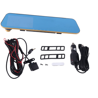 Front and Rear Dual Recording Auto Supplies Car Recorder Accessories Rearview Mirror Car Recorder Plastic