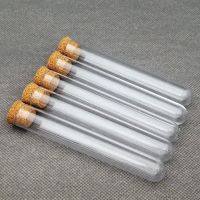 【CW】❀♧  20pcs 30pcs 50pcs 16x100mm Transparent Plastic Test Tubes With Corks Party Bottle with Round BottomWedding Vial