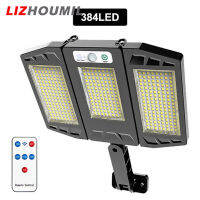 LIZHOUMIL ไฟถนน Led พลังงานแสงอาทิตย์990000lm,พร้อมเซ็นเซอร์ตรวจจับการเคลื่อนไหว Ip65โคมไฟทนฝนและแดด Pir สำหรับสวนนอกลาน