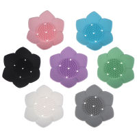 1pc Portable Silicone Draining Soap Dish Soap Plate Lotus Shape Holder Soap Dishes anti-skid soap tray Bathroom Accessories