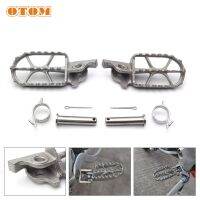 OTOM หมุดเท้ารถจักรยานยนต์หมุนได้360สแตนเลสเหยียบเท้าหน้าสำหรับฮอนด้า CRF250R CRF450R CRF450RX มอเตอร์ครอสออฟโรด