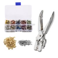 400Pcs 3/16 Inch Metal Grommets Kit,1Pcs Eyelet Hole Punch Pliers,Metal Eyelets Kits Shoe Eyelets Grommet Sets