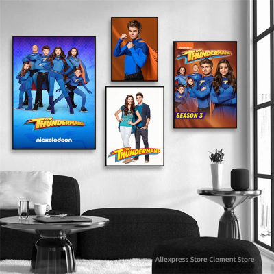 โปสเตอร์และภาพพิมพ์บนผืนผ้าใบของ Thundermans สำหรับตกแต่งบ้าน-ภาพยนตร์และทีวี Play Serial