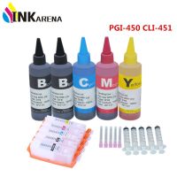 หมึก PGI-450หมึก MG6640 MG5540เครื่องพิมพ์สีย้อม MG5640 + MG5440 MG6440 CLI-451เติมได้ IP7240 IX6840สำหรับ