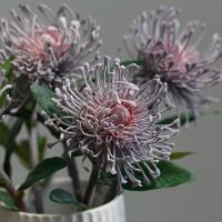 【DT】 hot  Short Branch Leucospermum Artificial Flores Plastic Planting Wedding Decoration Fake Plants Home Simulation Flower