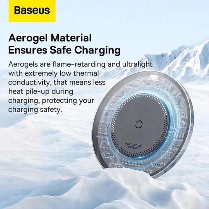 baseus-15w-ไร้สายอย่างเร็ว-r-สำหรับ14-13-12สำหรับ-airpods-มองเห็นได้-qi-ชาร์จไร้สายแพดสำหรับซัมซุง-s22-x5-poco