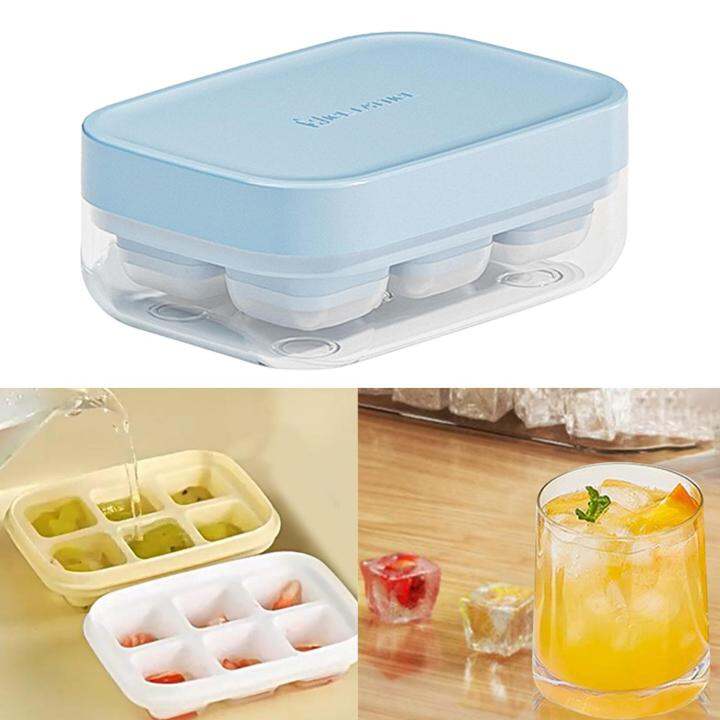 Moon Willow freezers ice Tray with Lid and Bin, Easy Release, Stackable