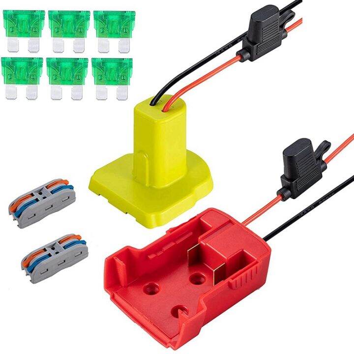 Power Wheel Adapter for Ryobi 18V & MK M18 18V Battery with Fuse & Wire
