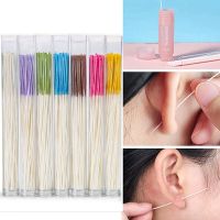 【cw】 70Pcs Multicolor Ear Cleaning Set Paper Floss Hole Aftercare Tools Disposable Piercing Lines