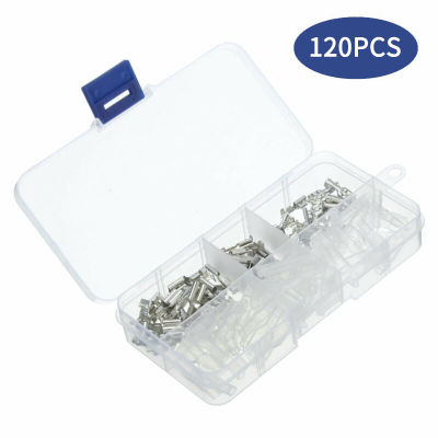 120Pcs 2.84.86.3mm Crimp Insulating Terminal set FemaleMale connectors Sleeve Kit Cable Plugs Car Electrical Wire Terminals