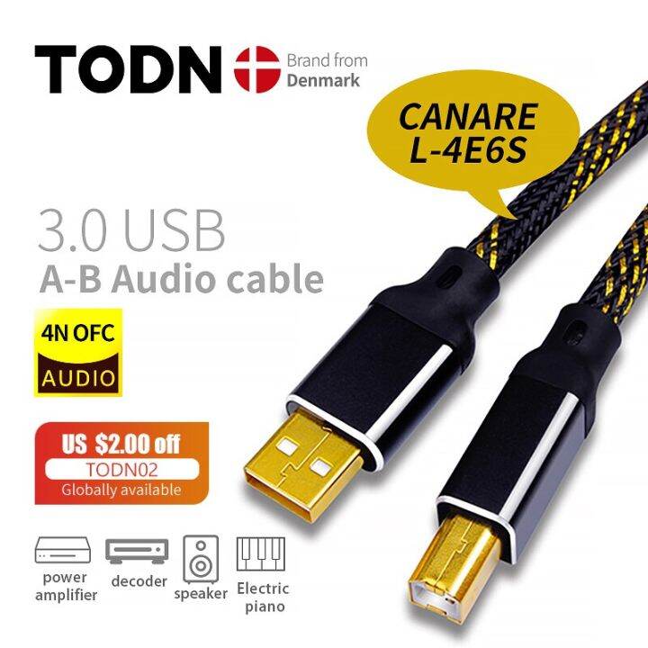 23New Canare HIFI USB Cable DAC A-B Alpha 4N OFC Digital AB Audio A To ...