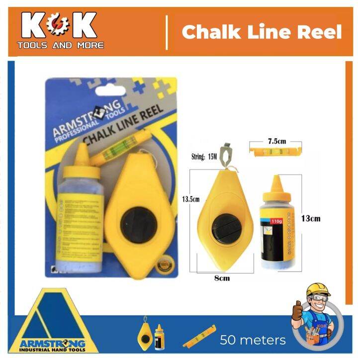 ARMSTRONG LAYOUT SET PITIK 3pc layout set chalk line marker w/ power