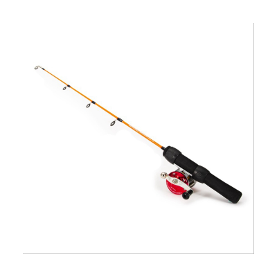 1Set Ultra-Short Fishing Rod Solid FRP Ice Fishing Rod Straight Handle Fishing Rod 50Cm Simple