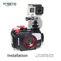 1 Nitescuba ดำน้ำ Gopro ฮีโร่อุปกรณ์เสริมเชลล์การเชื่อมต่อหัวเย็นรองเท้าร้อนอะแดปเตอร์เมาท์สำหรับกล้องที่อยู่อาศัยถ่ายภาพใต้น้ำ