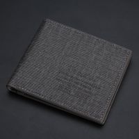 Wallet Mens Short Denim Canvas Pattern Youth Ultra-Thin Mens Wallet Fashion Student Japanese And Korean Small Wallet Mens Trend 【OCT】