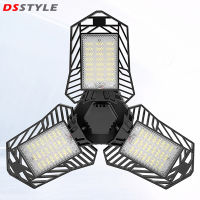 DSstyles ไฟ LED 60W ไฟแอลอีดีโรงรถ LED สำหรับร้านค้าพร้อมแผงปรับได้3แผง6000LM E26/E27 LED โรงรถเปลี่ยนรูปได้ไฟเพดานสำหรับโรงจอดรถ