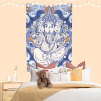 XxDeco Indian Buddha Ganesha Tapestry Mandala Printed Boho Wall Hanging Background Cloth Bedroom Decor Sofa Blanket Yoga Mat