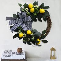 [COD] Kong Lemon Wreath Ornament Small Wall Decoration Arrangement Door Hanging Wholesale