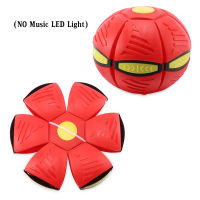 23cm Flying UFO Throw Disc Ball with LED Light Music Basketball Game Magic UFO Deformed Flat Ball for Kid Outdoor Garden Toys