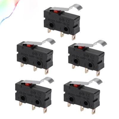 5pcs 3 Pin Mini Micro Limit Switch Long Lever Arm Subminiature SPDT Snap Action