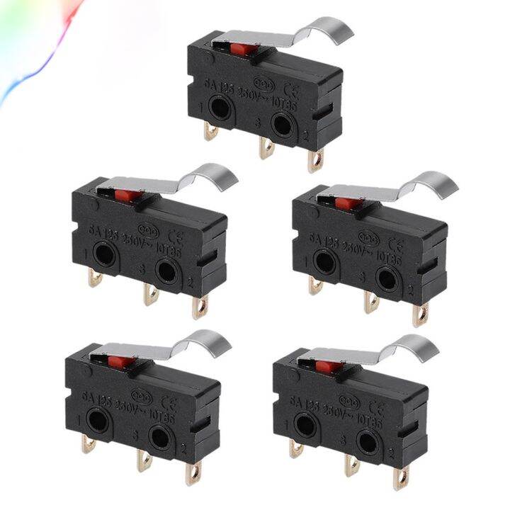 5pcs-3-pin-mini-micro-limit-switch-long-lever-arm-subminiature-spdt-snap-action