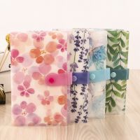 3Inch 120 Cards Holder Kpop Binder With Button Photocard Holder Photo Album Floral Leaf Print Idol Name Card Collect Book YZL7