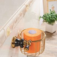 ♙✹✢ Wall Mounted Rose Gold Finish Bathroom Accessories Toilet Paper Holder Bathroom Toilet Paper Gold Roll Holder Tissue Holder