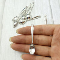 10pcs 11x55mm antique Silver color Spoon Charms Jewelry Creative Charm for necklace DIY Jewelry making