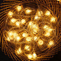 3 6 10M DIY ไฟ LED Fairy Warm Multicolor Crystal Balls String Light USB Christmas Garland งานแต่งงานสวนตกแต่งวันหยุด