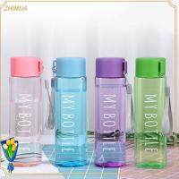 ZHIMUA 500ml ผู้ชายผู้หญิง แบบพกพา พลาสติก ถ้วยน้ำกีฬา ขวดน้ำ ถ้วยกาแฟน้ำผลไม้ ขวดน้ำดื่ม