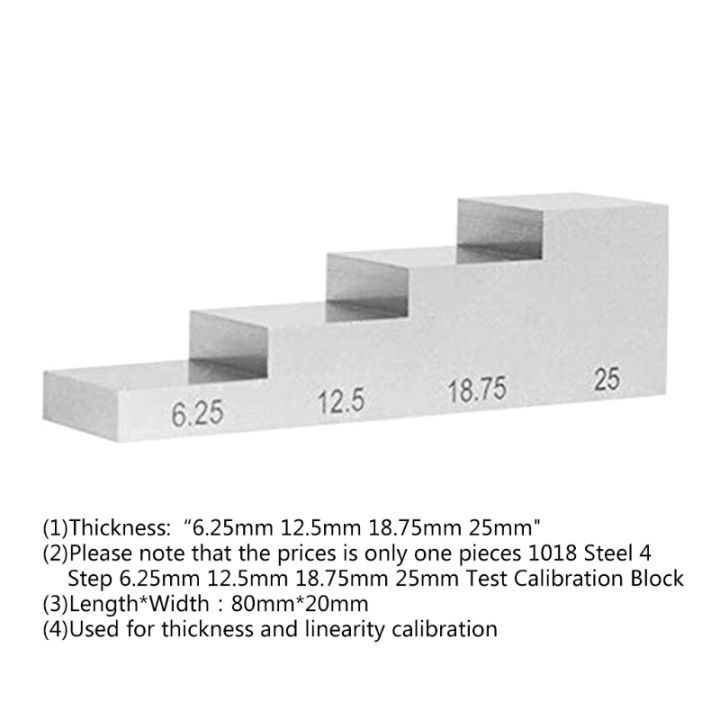 เครื่องวัดความหนาอัลตราโซนิกเครื่องวัดการสอบเทียบบล็อกความหนา4ขั้นตอนสำหรับการสอบเทียบความหนาและเส้นตรง
